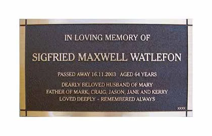 Bronze Plaque 1
